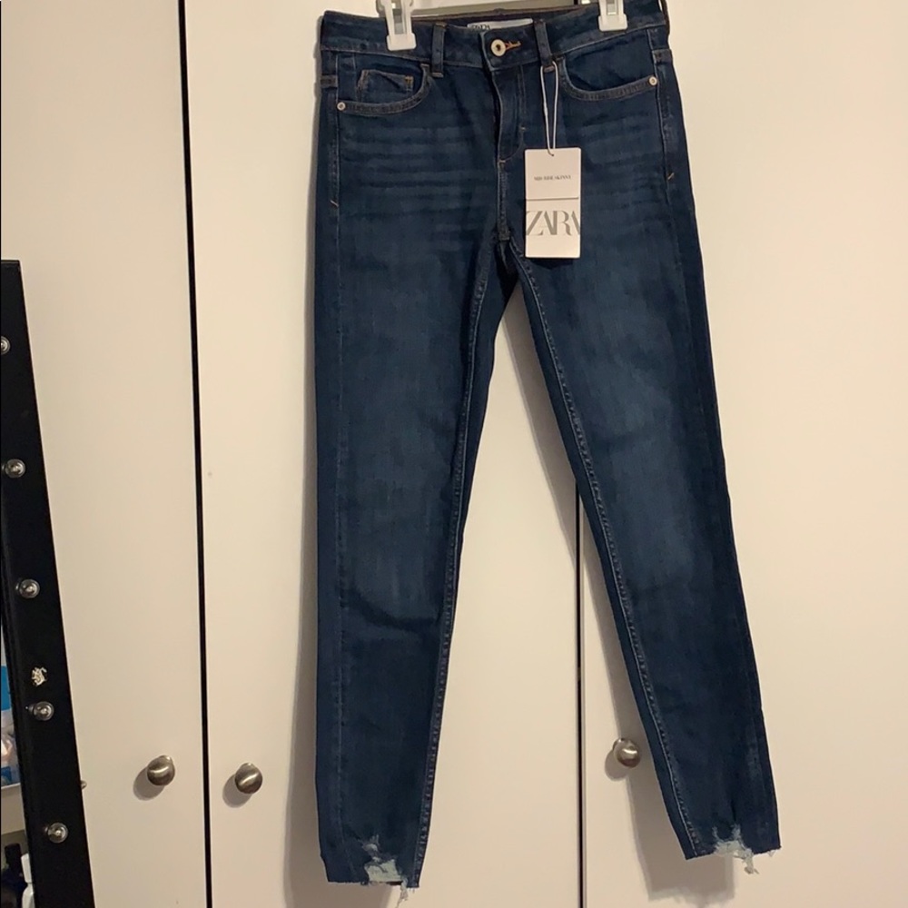 Zara mid rise denim jeans